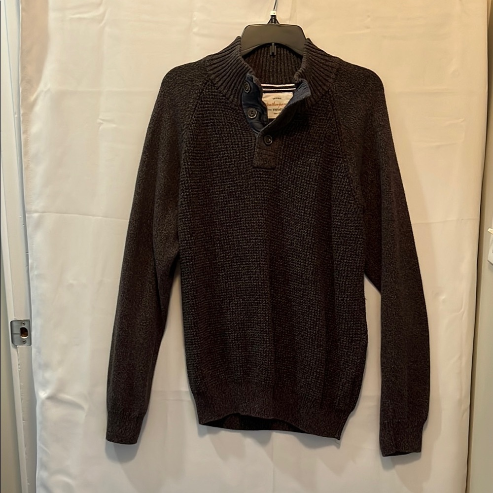 Weatherproof Brown Turtleneck Sweater Classic Knit 100% cotton USED XL